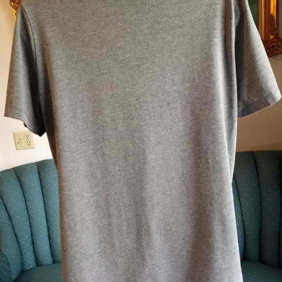 T-Shirt NWOT "Beards Whiskey Make Me Frisky" Size M Gray/White-Item #323 - Picture 3 of 4